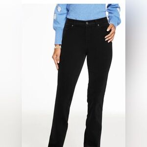 Talbots Women's 'Flawless Five Pocket' Straight Leg Black Corduroy Pants, Sz. 6